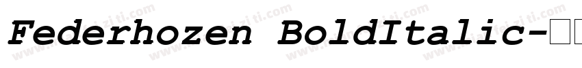 Federhozen BoldItalic字体转换